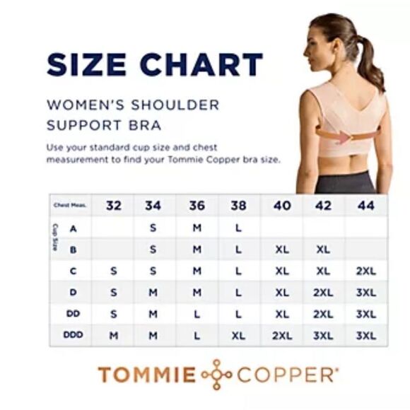 Women's Tommie Copper Shoulder Support Bra with Front Zipper Black Size 3XL NEW - Picture 10 of 10